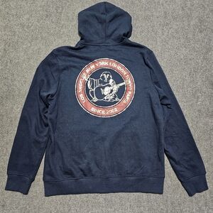 True Religion Mens Blue Full Zip City Budda Hoodie Streetwear NWT MSRP $119